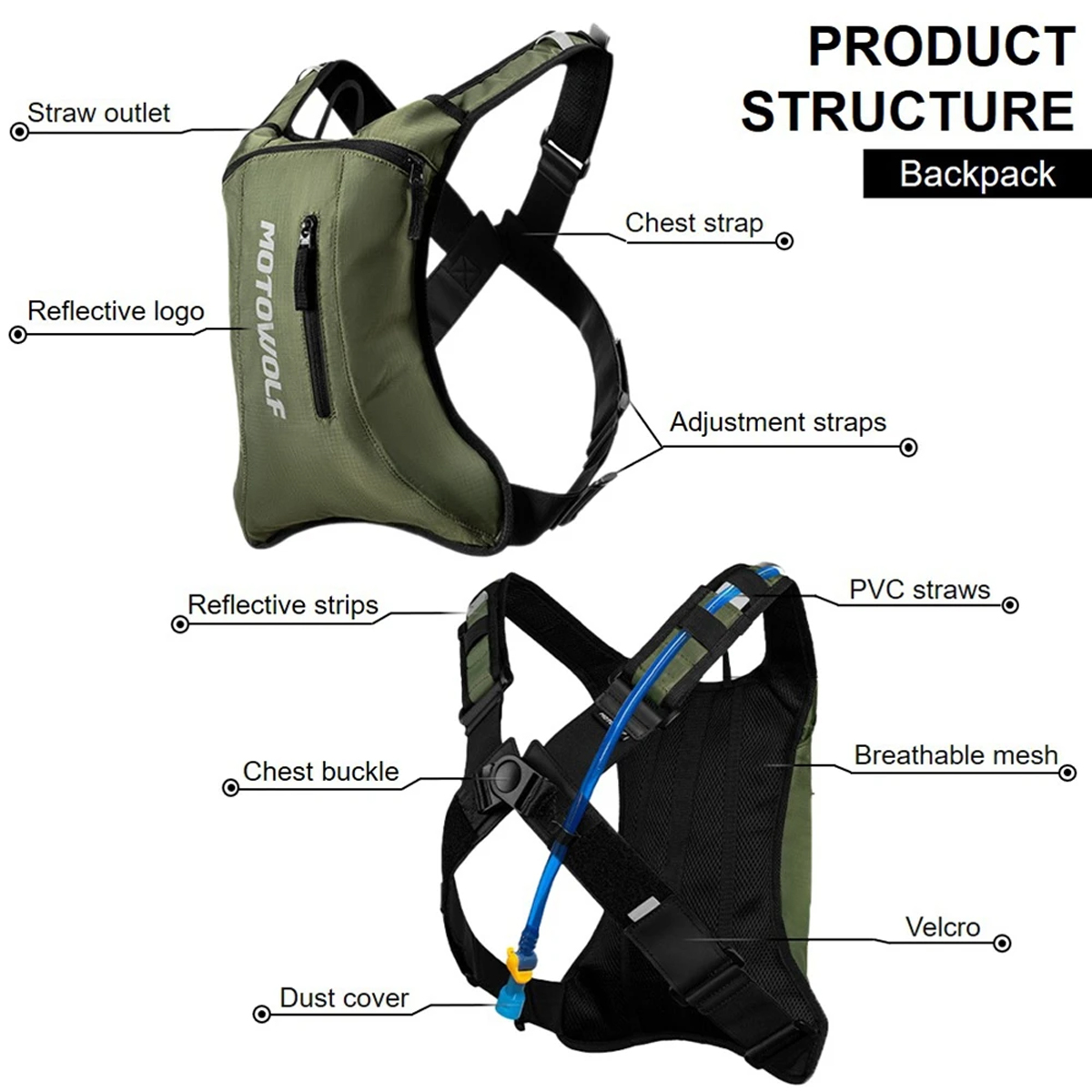 Motorcycle Cycling  Water Bag  - đánh giá và giá Mountain Biking Rucksack